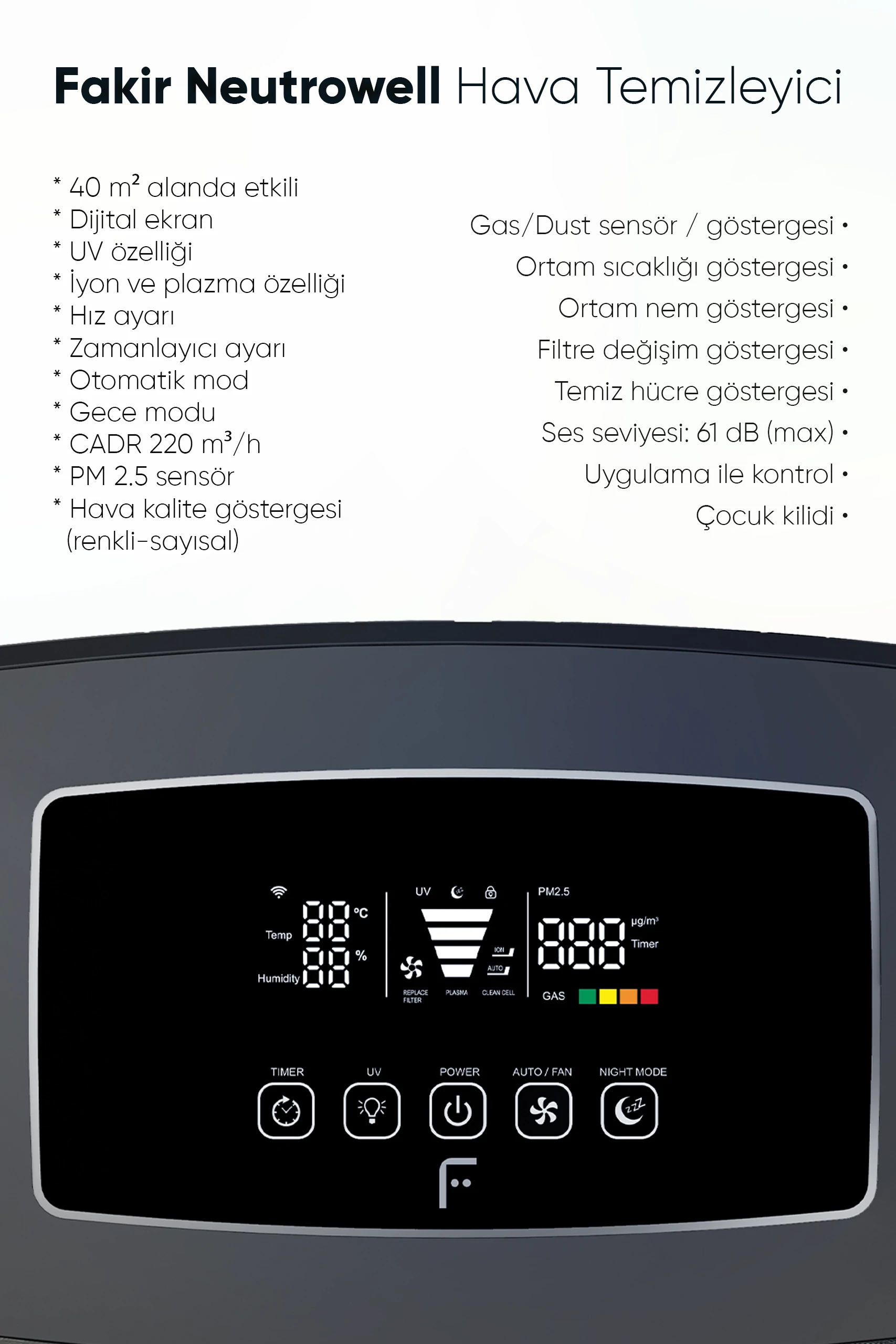 NEUTROWELL Hava Temizleyici - Görsel 8